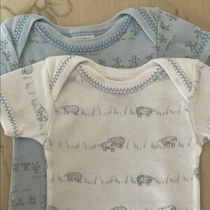 NWOT Petit Bateau Blue and White Bodysuits